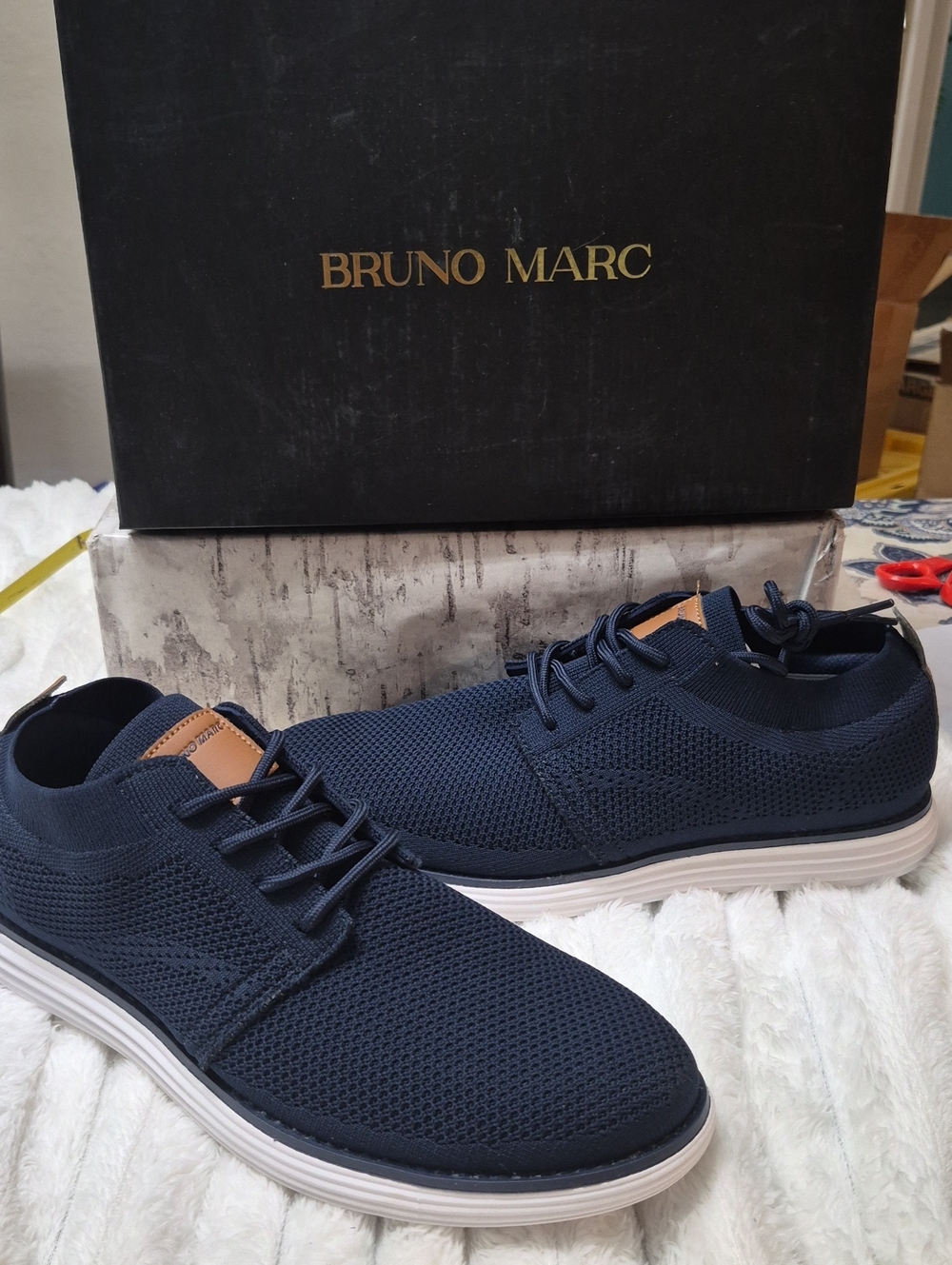 Bruno Marc Knitflex Grand 01 Men's Sz 10.5 Eu 44 Sneakers New $60